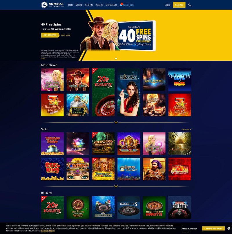 Admiral Shark Casino Review and Guide for UK Players